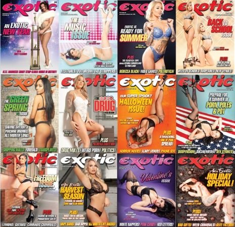 Exotic Magazine – Full Year 2019 Collection Issues